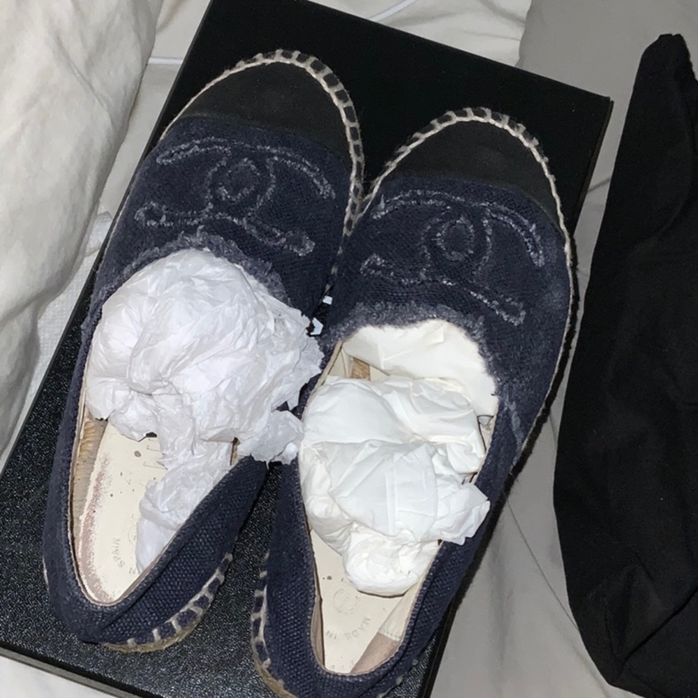 Chanel denim espadrilles